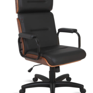 Cadeira Quebec Presidente, com Braços Preto, Base Relax cor preta