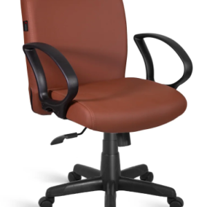 Cadeira Capri diretor, com braço fixo, base relax giratória