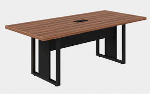 Mesa Reunião Retangular com 01 Caixa de Tomadas – Pé Quadro – Linha Start