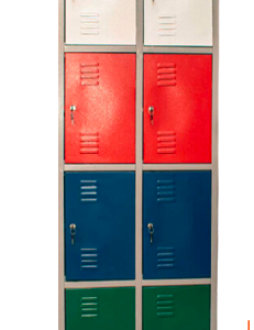 Locker GR 8 Portas Pequenas com Fechadura Colorido (GRF4/8)